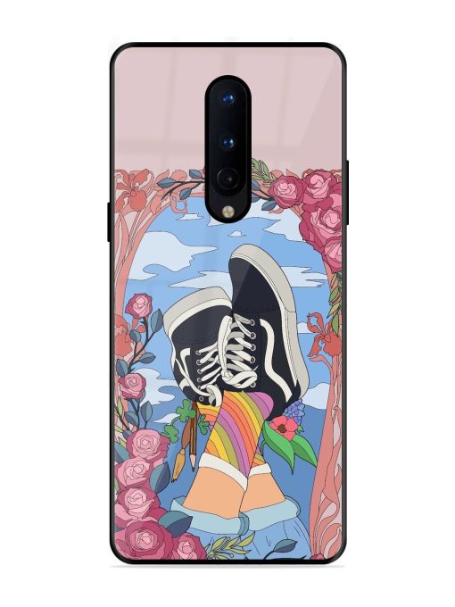 Floral Fantasy Glossy Soft Edge Case for Oneplus 8 Chachhi