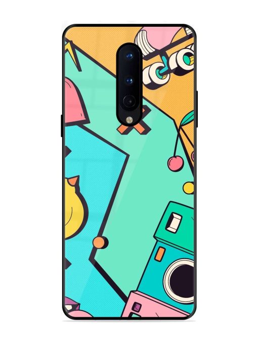 Retro Remix Glossy Soft Edge Case for Oneplus 8 Chachhi