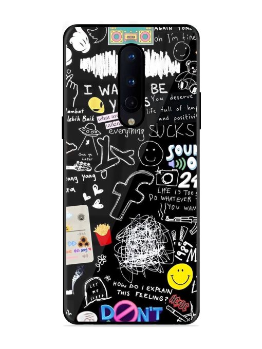 Doodle Diary Glossy Soft Edge Case for Oneplus 8 Chachhi