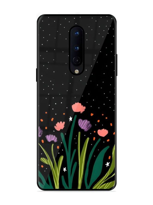 Midnight Bloom Glossy Soft Edge Case for Oneplus 8 Chachhi