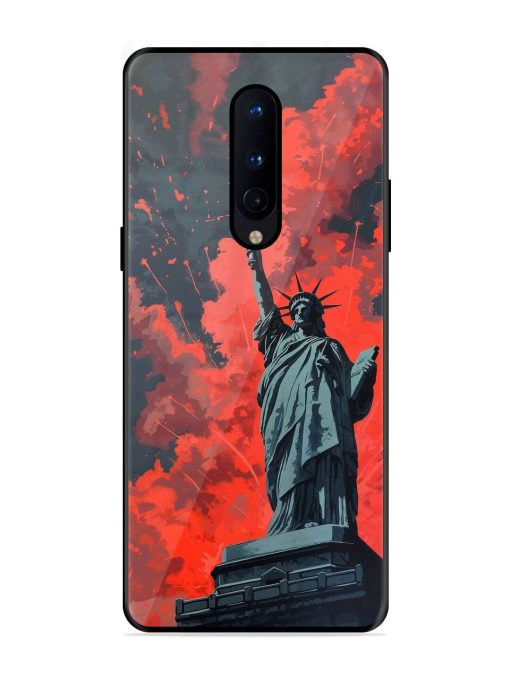 Lady Liberty'S Firework Finale Glossy Soft Edge Case for Oneplus 8 Chachhi