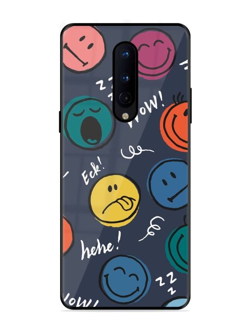 Emoticon Parade Glossy Soft Edge Case for Oneplus 8 Chachhi