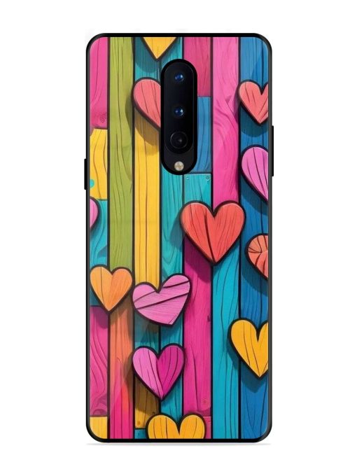 Rainbow Of Hearts Glossy Soft Edge Case for Oneplus 8 Chachhi