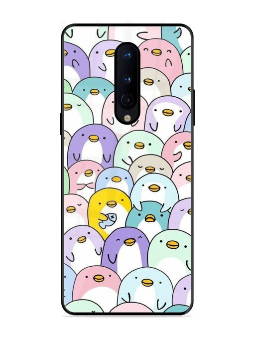 Penguin Party Glossy Soft Edge Case for Oneplus 8 Chachhi