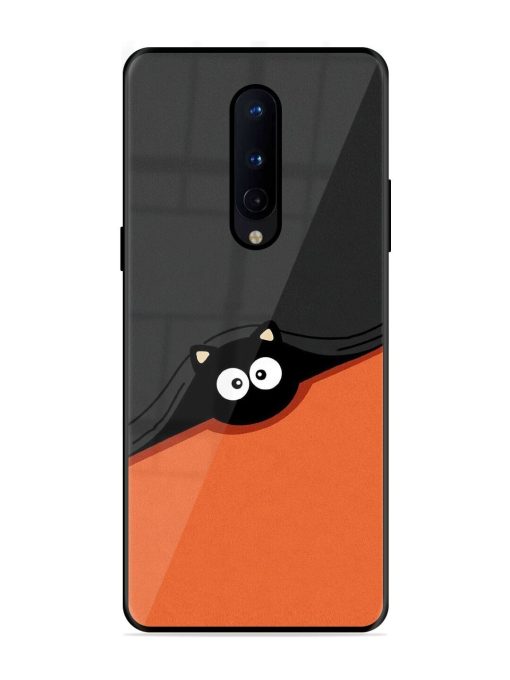 Peek-A-Boo Kitty Glossy Soft Edge Case for Oneplus 8 Chachhi