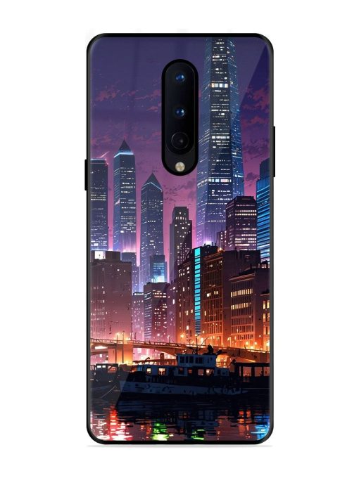 Neon Nightscape Glossy Soft Edge Case for Oneplus 8 Chachhi