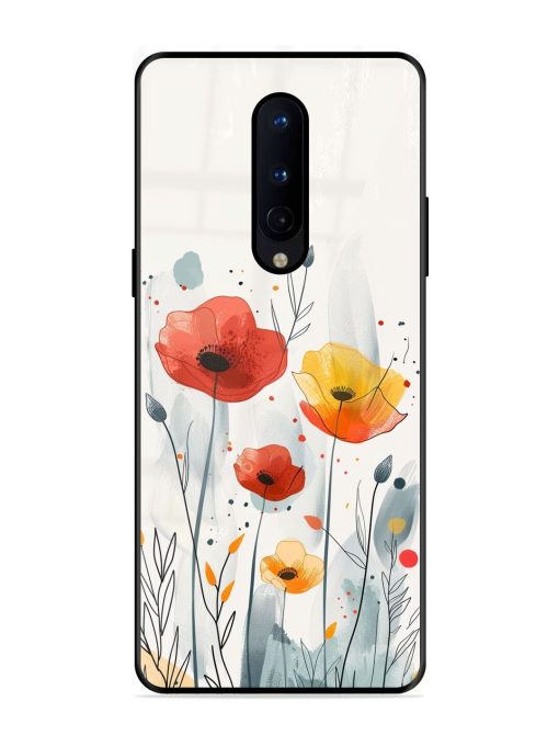 Poppy Fields Glossy Soft Edge Case for Oneplus 8 Chachhi