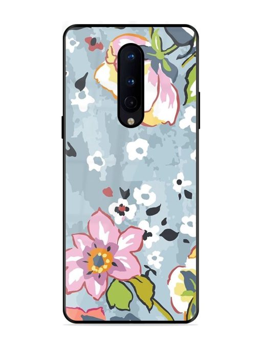 Floral Fantasy Glossy Soft Edge Case for Oneplus 8 Chachhi