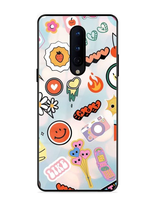 Cheerful Glossy Soft Edge Case for Oneplus 8 Chachhi