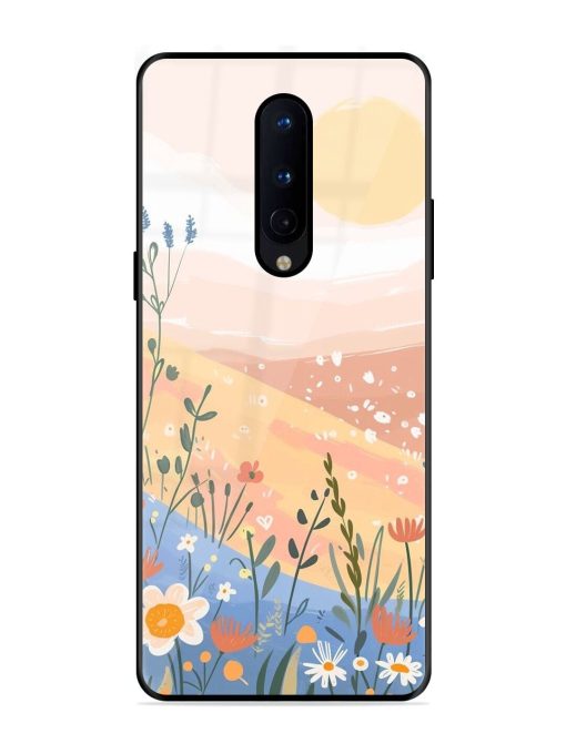 Golden Hour Blooms Glossy Soft Edge Case for Oneplus 8 Chachhi