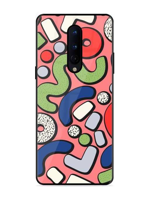 Groovy Geometric Shapes Glossy Soft Edge Case for Oneplus 8 Chachhi