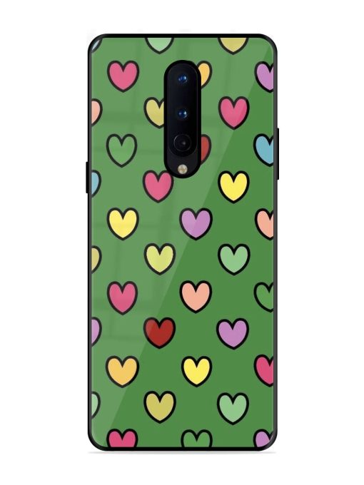 Rainbow Heart Parade Glossy Soft Edge Case for Oneplus 8 Chachhi