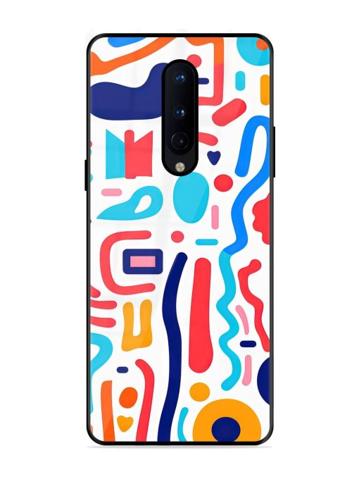 Whimsical Doodle Chaos Glossy Soft Edge Case for Oneplus 8 Chachhi