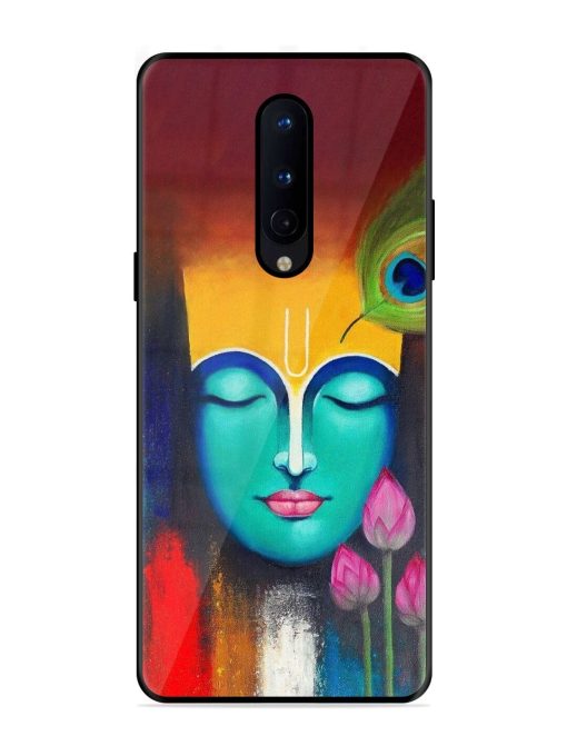 Divine Tranquility: The Face Of Krishna Glossy Soft Edge Case for Oneplus 8 Chachhi