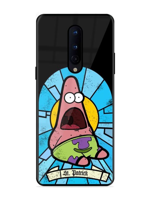 St. Patrick'S Day Stained Glass Patrick Star Glossy Soft Edge Case for Oneplus 8 Chachhi