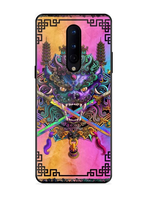 Psychedelic Fu Dog Tapestry Glossy Soft Edge Case for Oneplus 8 Chachhi