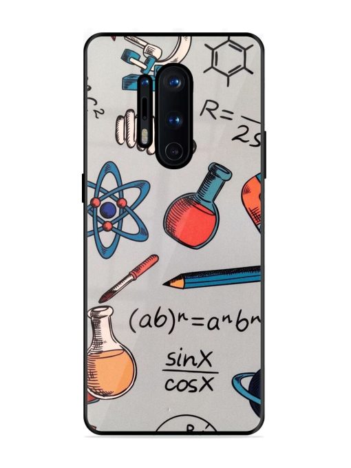 Science Doodle Glossy Soft Edge Case for Oneplus 8 Pro Chachhi