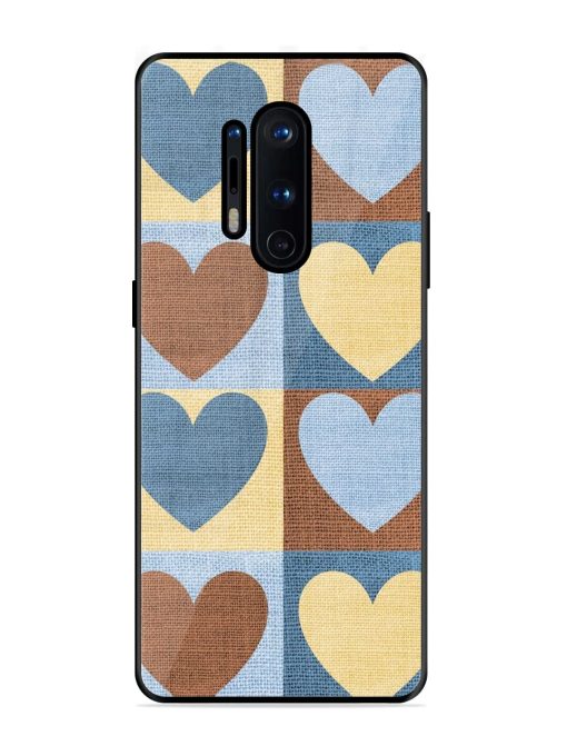 Hearts On Canvas Glossy Soft Edge Case for Oneplus 8 Pro Chachhi