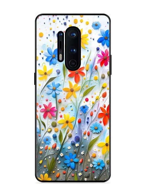 Vibrant Floral Glossy Soft Edge Case for Oneplus 8 Pro Chachhi