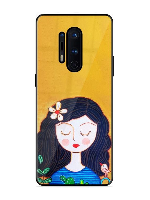 Girl Illustration Glossy Soft Edge Case for Oneplus 8 Pro Chachhi