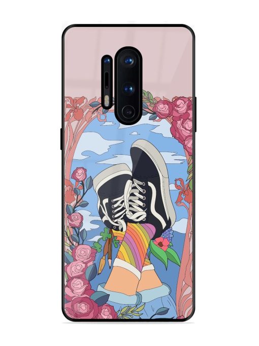 Floral Fantasy Glossy Soft Edge Case for Oneplus 8 Pro Chachhi