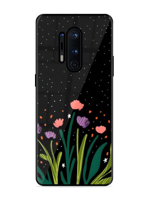 Midnight Bloom Glossy Soft Edge Case for Oneplus 8 Pro Chachhi