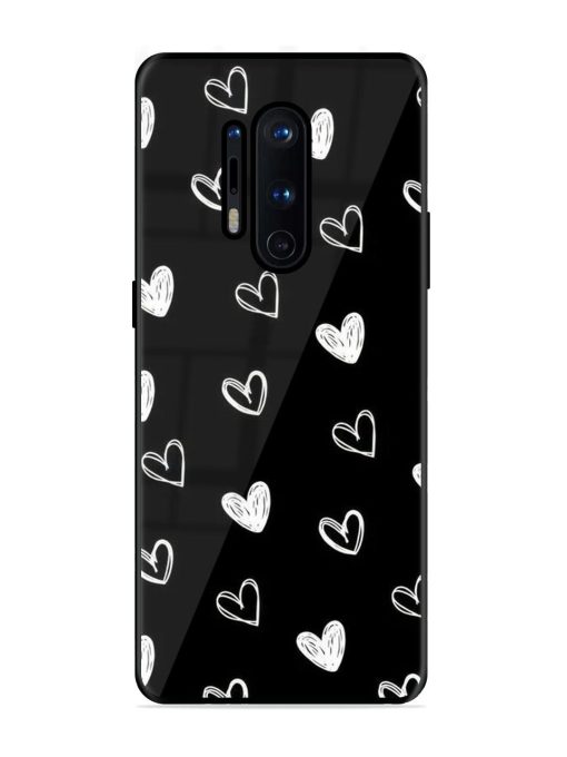 Scattered Hearts Glossy Soft Edge Case for Oneplus 8 Pro Chachhi