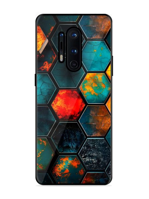 Hexagon Hive Glossy Soft Edge Case for Oneplus 8 Pro Chachhi