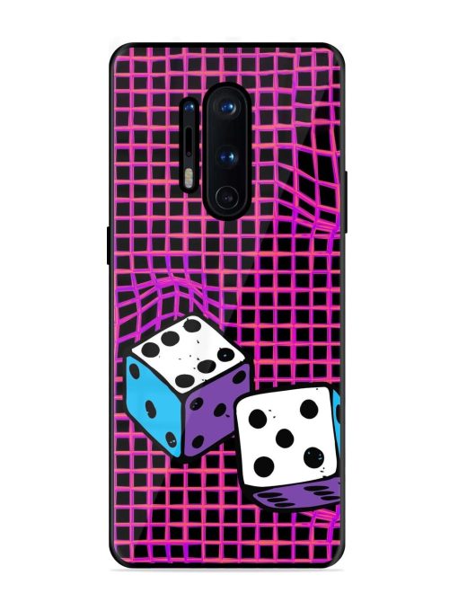 Glitched Dice Glossy Soft Edge Case for Oneplus 8 Pro Chachhi