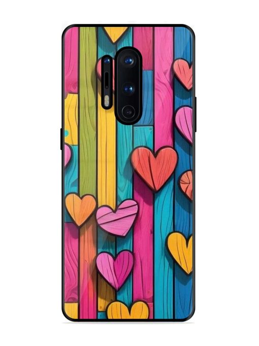 Rainbow Of Hearts Glossy Soft Edge Case for Oneplus 8 Pro Chachhi