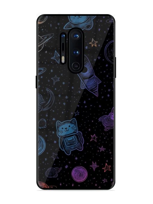 Cosmic Cat Chaos Glossy Soft Edge Case for Oneplus 8 Pro Chachhi