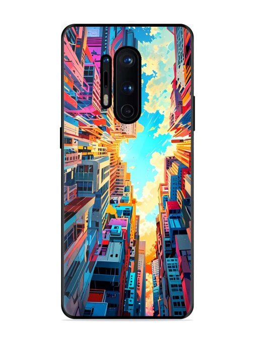 Skyward City Glossy Soft Edge Case for Oneplus 8 Pro Chachhi