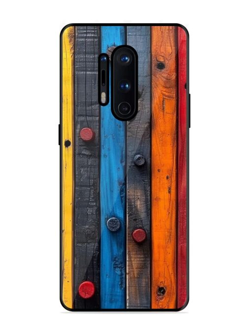 Rainbow Plank Glossy Soft Edge Case for Oneplus 8 Pro Chachhi