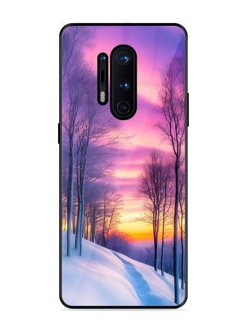 Winter'S Purple Haze Glossy Soft Edge Case for Oneplus 8 Pro Chachhi