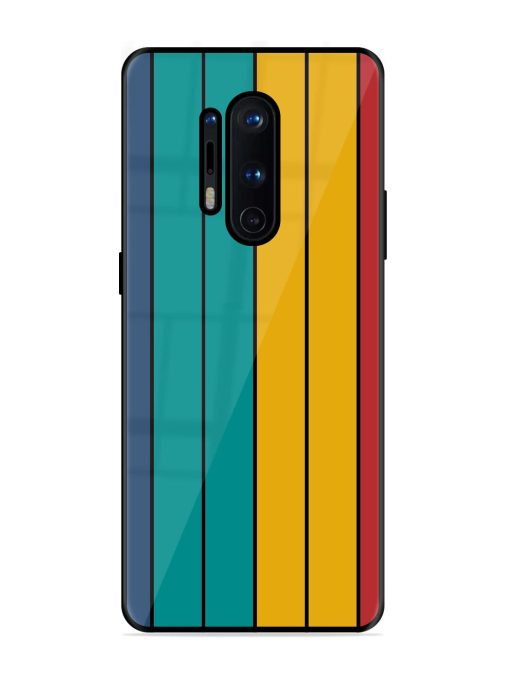 Retro Stripes Glossy Soft Edge Case for Oneplus 8 Pro Chachhi