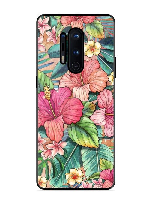 Tropical Tapestry Glossy Soft Edge Case for Oneplus 8 Pro Chachhi