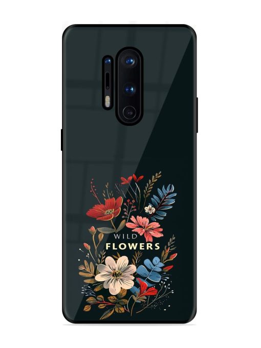 Dark Floral Glossy Soft Edge Case for Oneplus 8 Pro Chachhi