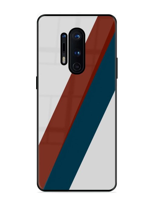 Slanted Stripes Glossy Soft Edge Case for Oneplus 8 Pro Chachhi