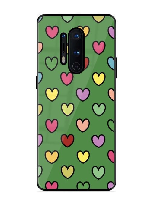 Rainbow Heart Parade Glossy Soft Edge Case for Oneplus 8 Pro Chachhi