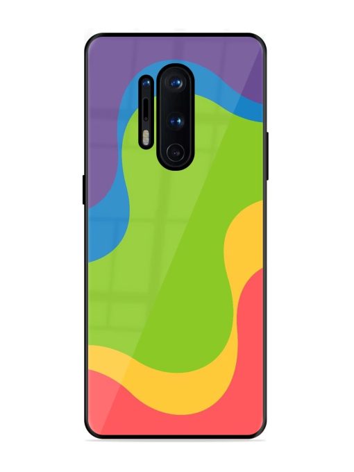 Wavy Rainbow Wonderland Glossy Soft Edge Case for Oneplus 8 Pro Chachhi