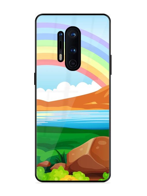 Rainbow Over The Lake Glossy Soft Edge Case for Oneplus 8 Pro Chachhi