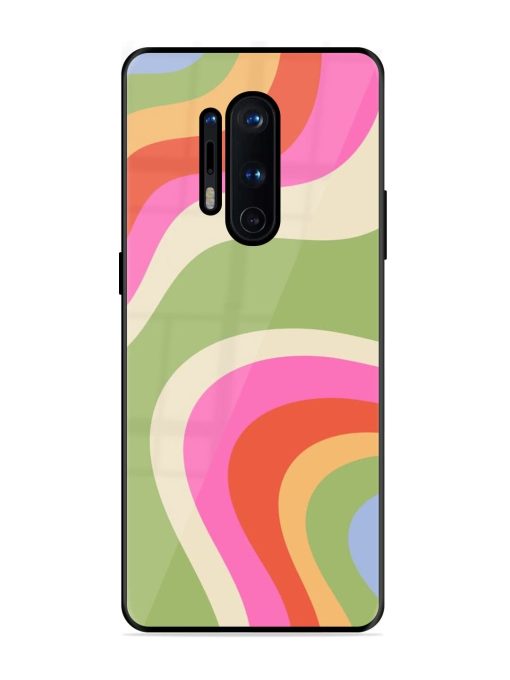 Wavy Rainbow Wonderland Glossy Soft Edge Case for Oneplus 8 Pro Chachhi