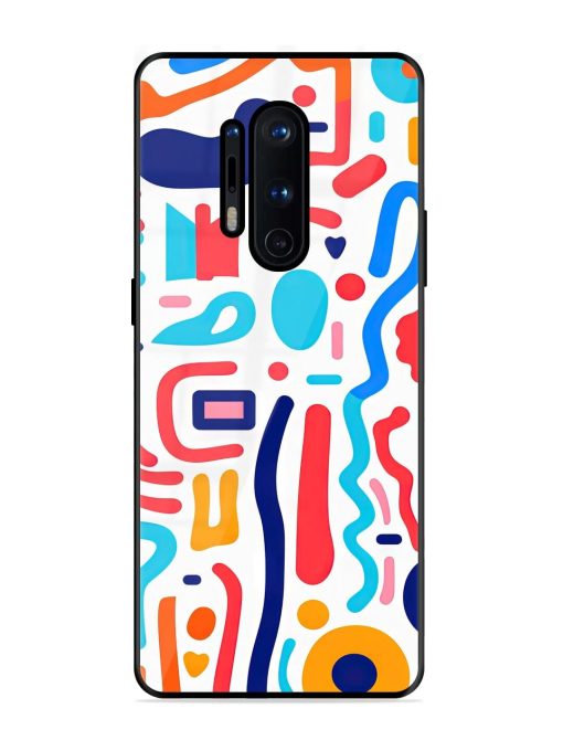 Whimsical Doodle Chaos Glossy Soft Edge Case for Oneplus 8 Pro Chachhi