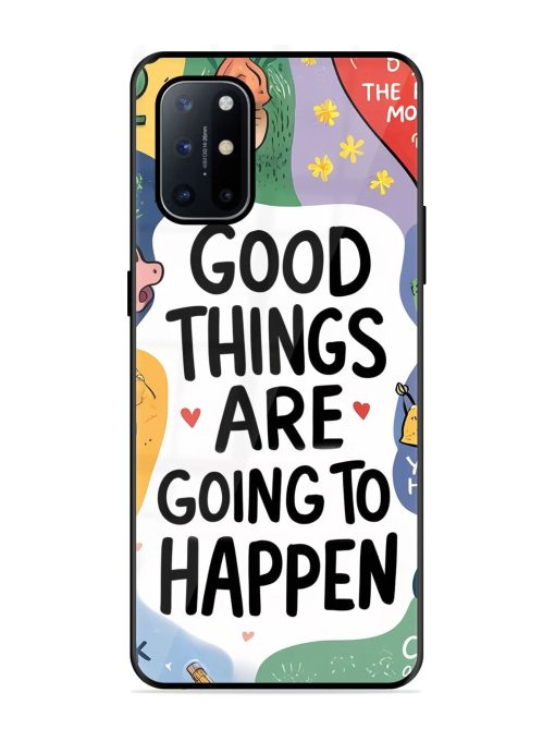 Uplifting Scribbles Glossy Soft Edge Case for Oneplus 8T (5G) Chachhi