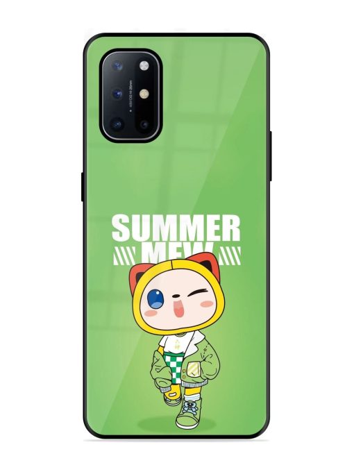 Purrfect Summer Glossy Soft Edge Case for Oneplus 8T (5G) Chachhi