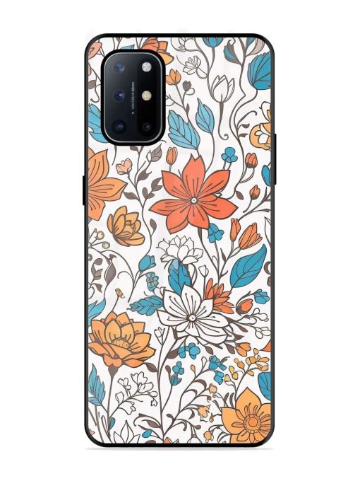 Floral Symphony Glossy Soft Edge Case for Oneplus 8T (5G) Chachhi