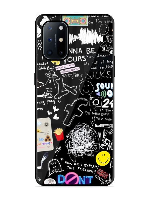 Doodle Diary Glossy Soft Edge Case for Oneplus 8T (5G) Chachhi