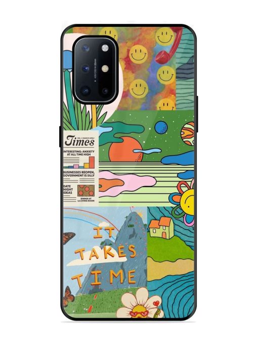 Groovy Vibes Glossy Soft Edge Case for Oneplus 8T (5G) Chachhi