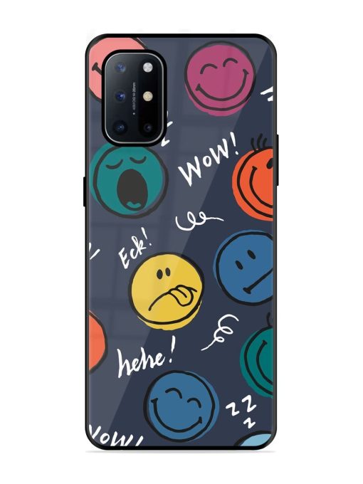 Emoticon Parade Glossy Soft Edge Case for Oneplus 8T (5G) Chachhi