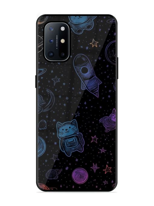 Cosmic Cat Chaos Glossy Soft Edge Case for Oneplus 8T (5G) Chachhi